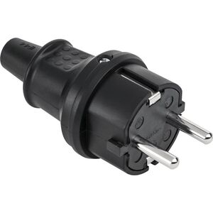 Kemot Wtyczka  typu niemieckiego  16A/250V- IP44 (gumowa czarna) 2237