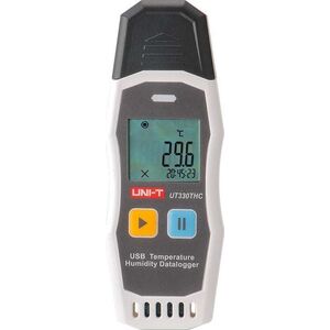 USB temperaturos ir dregmes kaupiklis -30~70C|  0~99.9%RH|  iki 64000 tasku| UNI-T