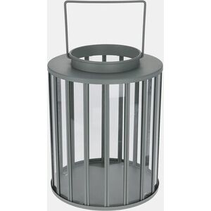 Metal lantern, gray, 20 x 25 cm