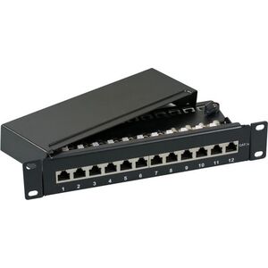 EFB EFB Mini-Patchpanel STP 12xRJ45 Cat.6A,10" 1HE,grau