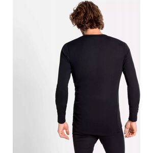 Odlo Men's ACTIVE WARM ECO Baselayer Long-Sleeved Shirt with Round Neck, Black, L