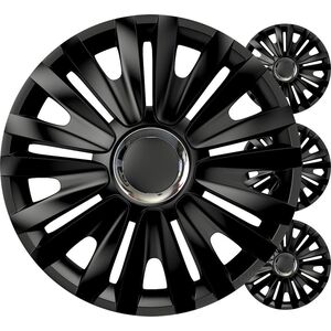 Kołpaki samochodowe 4szt. komplet royal czarne 14" cali color box