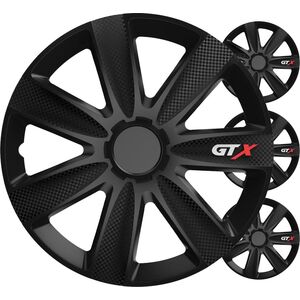 Kołpaki samochodowe 4szt. komplet gtx carbon czarny 16" cali color box