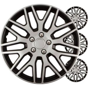 Kołpaki samochodowe 4szt. komplet dakar czarno srebrne 14" cali color box