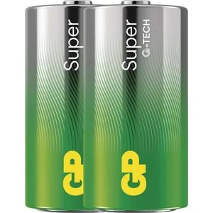 Bateria alkaliczna, LR14, LR14, 1.5V, GP, folia, 2-pack, SUPER, ogniwo format C