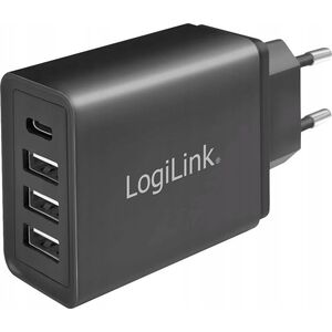 LogiLink PA0221  adapter gniazda USB (3 x USB-A, 1 x USB-C) 27 W do smartfonów/tabletów/e-booków itp.  zabezpieczenie przed przeciążeniem, przegrza