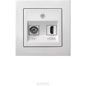 Liregus SOCKET HDMI+TV-002-01 WHITE