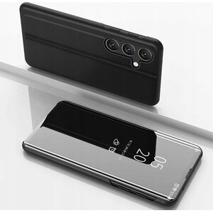Clear View Case etui do Samsung Galaxy S25+ pokrowiec z klapką - czarne