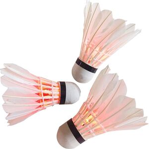 LOTKA BADMINTON Z PIÓR 3 SZT LED ENERO