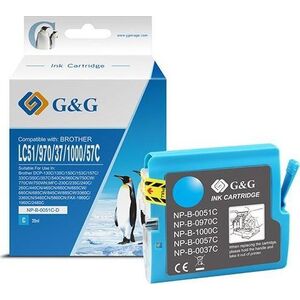 Tusz G&G kompatybilny z LC-1000C, LC-970C, NP-B-0051C/1000C/970C, cyan, 400s