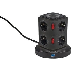 Sourcing 8-socket extension cord with AS-SCHWABE wireless charging station