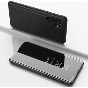 Clear View Case etui do Samsung Galaxy S25 Ultra pokrowiec z klapką - czarne