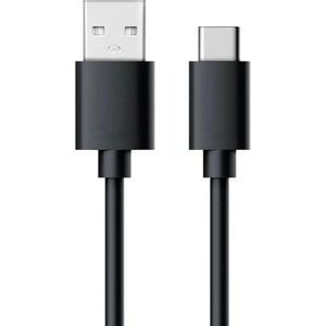 Kabel USB Realpower USB-A - USB-C 0.6 m Czarny (255650)