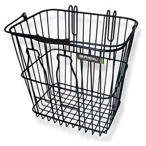 Basil Kosz na tylny bagażnik BOTTLE BASKET mocowanie na haki, stalowy czarny (BAS-11160)