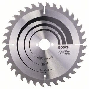 Bosch Tarcza pilarska Optiline Wood 230 x 30mm 36z (2608640628)