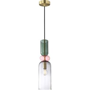 Lampa wisząca Italux Italux Manso PND-37462D-MC-GD lampa wisząca zwis 1x40W E14 multikolor/złota