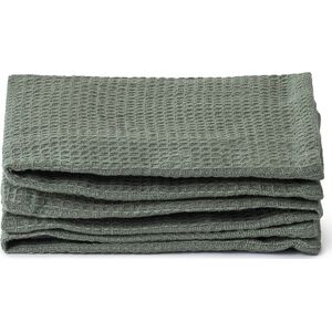OlsenHome - Vaffel Karklude 28x28cm - 3 Pak Duck Green
