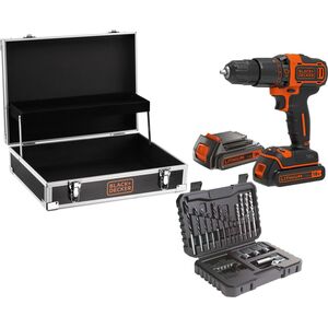 Black&Decker Akku-Schlagbohrschraube BDCHD18B2FC 2x1.5Ah 18V