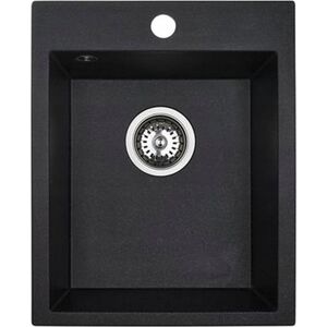 Νεροχύτης Laveo SBHA710T ΝΕΡΟΧΥΤΗΣ CHICHI POLIGRAN 1-ΘΑΛ. 48X39 ΜΑΥΡΟΣ + ΣΥΦ. ΜΕ ΜΠΑΤ. ELZA // ZL.LA.CHICHI-48X39-CZ+SYF