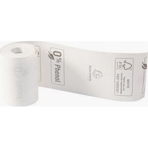 Exacompta Receipt Roll 55g, 57x40mm-18m - White - New, 55 g/m², White, 4 cm, Paper, 57 mm, 18 m
