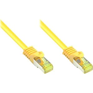 Καλώδιο Patch RJ45 Good Connections με καλώδιο Cat.7 Roh και προστασία Rastnasenschutz (RNS), S/FTP, PiMF, χωρίς αλογόνα, 600MHz, OFC, κίτρινο, 3m, Good Connections (8070R-030Y)