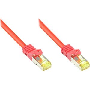 Καλώδιο Patch RJ45 Good Connections με καλώδιο Cat.7 Roh και προστασία Rastnasenschutz (RNS), S/FTP, PiMF, χωρίς αλογόνα, 600MHz, OFC, κόκκινο, 0,25m, Good Connections (8070R-003R)