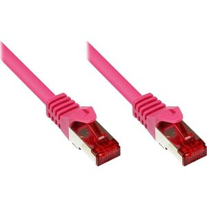 Good Connections RNS Patch Cable with Rastnasenschutz, Cat. 6, S/FTP, PiMF, PVC, 250MHz, magenta, 10m, Good Connections (8060- 100M)