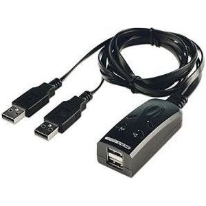 Przełącznik Lindy KM Tastatur & Maus Switch USB für 2 Rechner Umschalter - 32165