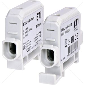 Σφιγκτήρας Etipo ETI Polam 001102431 125A 1-πολικός (2,5-35mm2 - 2,5-35mm2) για καλώδια AL/Cu γκρι EDBJ-1x35-1x35