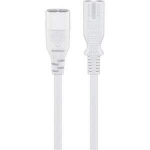 Kabel zasilający Goobay Kabel przedłużający C7/C8, 2 m, biały - Wersja kolorystyczna Biały