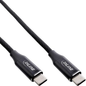 Kabel USB InLine InLine® Magnetic USB-C cable, USB-C male/male, 100W, black, 1m