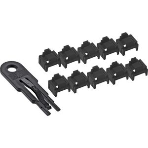 InLine InLine® RJ45 port blocker, starter set with 10 blockers and key, black