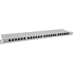 InLine InLine® 19" patch panel Cat.6A 0.5 U 24-port, with dust protection, grey