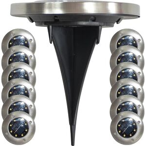 LAMPA SOLARNA 8 LED SMD DO WBICIA W PODŁOŻE KPL.12SZT
