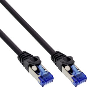 InLine InLine® Patch cable armoured, U/FTP, Cat.6A, black, 0.3m