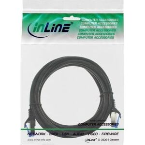 InLine InLine® Patch cable armoured, U/FTP, Cat.6A, black, 1m