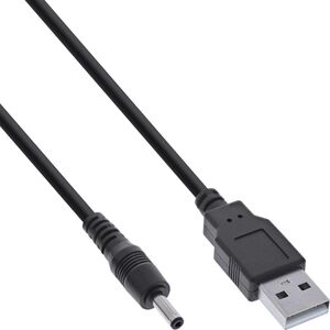 InLine InLine® USB DC power adapter cable, USB A male plug to DC plug 3.5x1.35mm, black, 2m