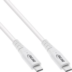 InLine InLine® USB4 cable, USB Type-C male/male, PD 240W, 8K60Hz, TPE white, 0.5m