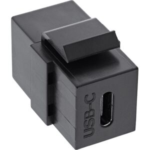 Adapter USB InLine InLine® USB 3.1 Snap-In module, USB-C F/F, black housing