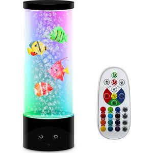 Fiske lampe med fjernbetjening H: 28cm