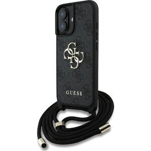 Etui Guess 4G Big Logo Cord Stap          Crossbody do iPhone 16 Plus czarny