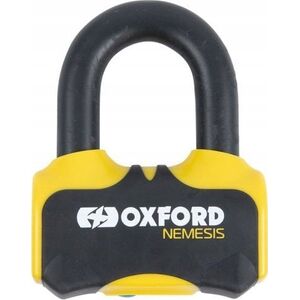 Blokada tarczy hamulcowej NEMESIS OXFORD kolor żółty 122mm x 95mm trzpień 16mm