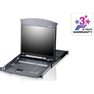 Κονσόλα KVM Aten ALTUSEN KVM 8-port Hight Density Dual Rail LCD19'' + Πληκτρολόγιο + Touchpad, 19'' 1U - KL1508AN-AXA-AG