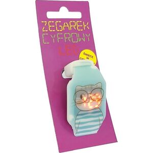 MCD Zegarek cyfrowy LED kotek