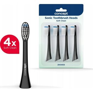 Końcówka Concept ZK0053 Końcówka szczoteczki do zębów PERFECT SMILE ZK500x, Soft Clean, 4 szt, czarny