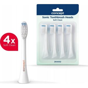 Końcówka Concept ZK0052 Końcówka szczoteczki do zębów PERFECT SMILE ZK500x, Soft Clean, 4 szt, biała