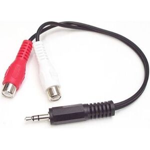 Kabel StarTech Jack 3.5mm - RCA (Cinch) x2 0.15m czarny (MUMFRCA)