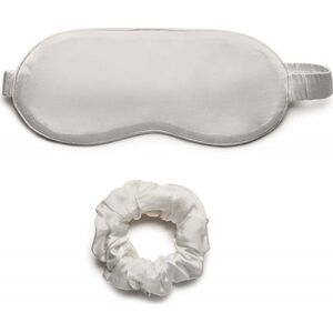 LOVLI_SET Silk jedwabna maska + jedwabna gumka Silver