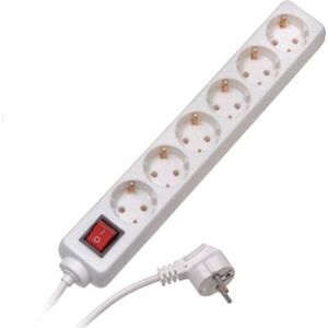 Καλώδιο τροφοδοσίας Vivanco Vivanco extension cord 6 sockets 1.4m with switch, white (28260)