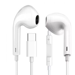 Słuchawki Fiesta FIESTA EARPHONES WITH MIC USB-C SŁUCHAWKI PRZEWODOWE DOUSZNE Z MIKROFONEM I USB-C WHITE [45647]